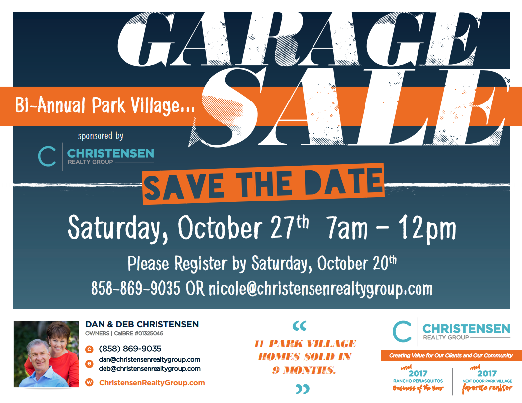 christensen realty group keller williams realty park village events garage sale advertisement sample